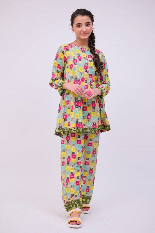 Senorita - GAC-02718 | Grey & Multicolor | Casual 2 Piece Suit | Cotton Lawn Printed