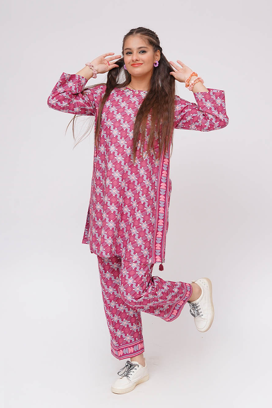 Senorita - Magenta & Multicolor - Casual 2 Piece Suit - GAC-03577