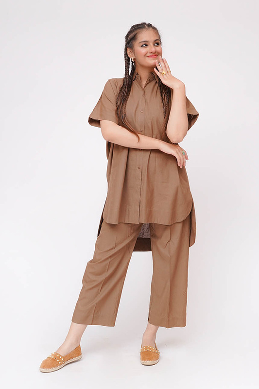 Senorita - Light Brown - Casual 2 Piece Suit - GAC-03610