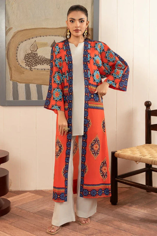 Picture of <!--bds-->Stitch Vibes - Basic Wear Pret - 1 PC - Orange Daisy Shrug - Available at Raja Sahib