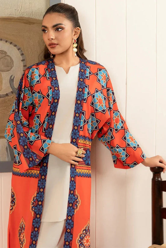 Picture of <!--bds-->Stitch Vibes - Basic Wear Pret - 1 PC - Orange Daisy Shrug - Available at Raja Sahib