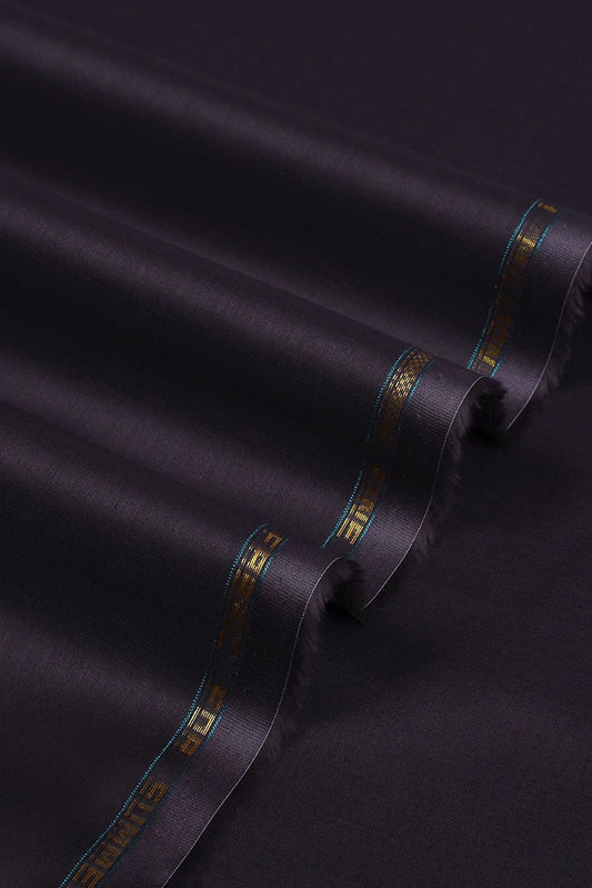 Fabrich - Cotton-Lawn Unstitched Kameez Shalwar - Eggplant