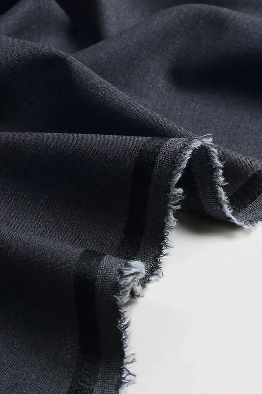 Fabrich - Men's Unstitch Textured Poly Blend Kameez Shalwar - Charcoal