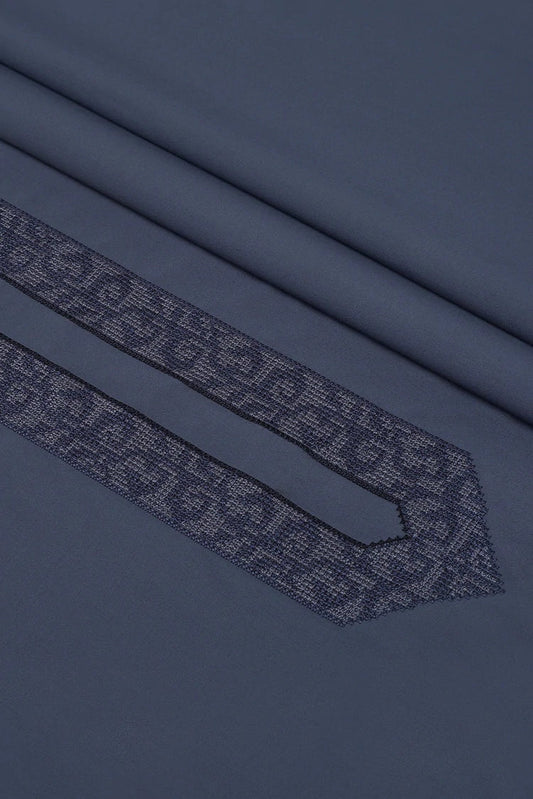 Fabrich - Men's Unstitch Cross Stitch Embroidered Neckline Kameez Shalwar - Lava