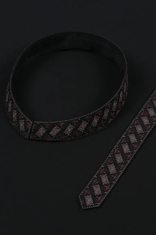 Fabrich - Men's Unstitch Embroidered Kameez Shalwar - Black