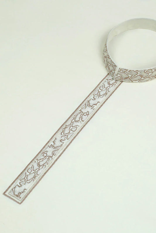 Fabrich - Men's Unstitch Multi-Colored Embroidered Kameez Shalwar - Cream