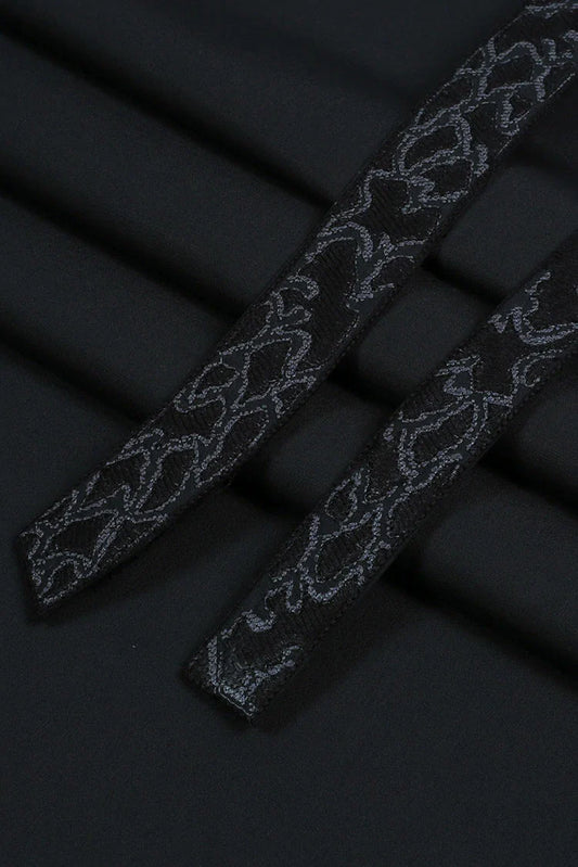 Fabrich - Men's Unstitch Multi-Colored Embroidered Kameez Shalwar - Black