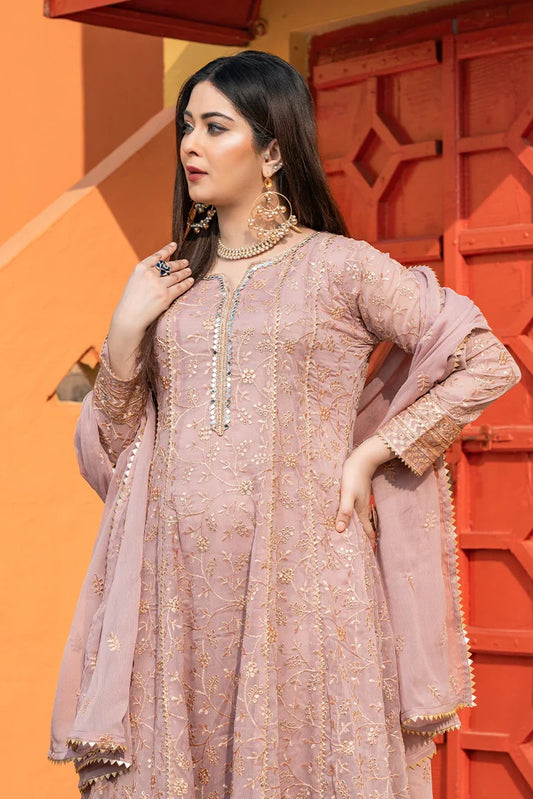 Alsiyaab - Adaa e Khaas - 3 Piece - Haani - Tea Pink