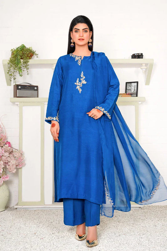 Picture of <!--bby-->Hadia Batool - Celeste Pret Collection - Janet Blue - Available at Raja Sahib