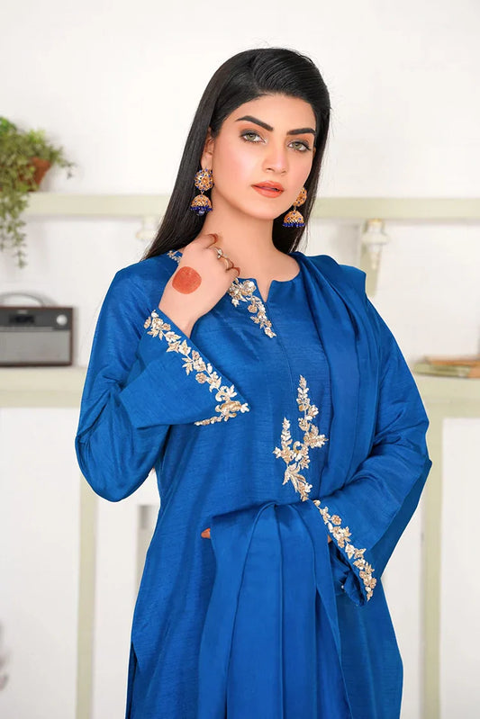 Picture of <!--bby-->Hadia Batool - Celeste Pret Collection - Janet Blue - Available at Raja Sahib