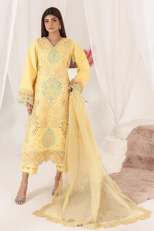 Picture of <!--als-->Bella Studio - Luxury Embroidered Lawn Collection - Hint of Lemon - Available at Raja Sahib