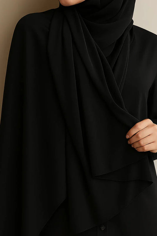 Divinely Crafted - Hijab Chiffon | Black