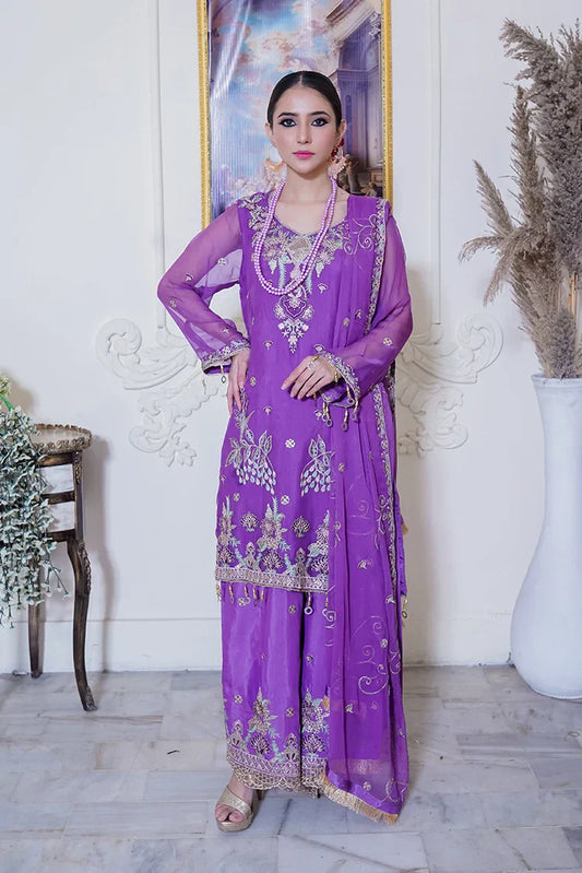 Maherposh - Maher e Naseeb Embroidered Chiffon Collection - HM-1018 - Noori