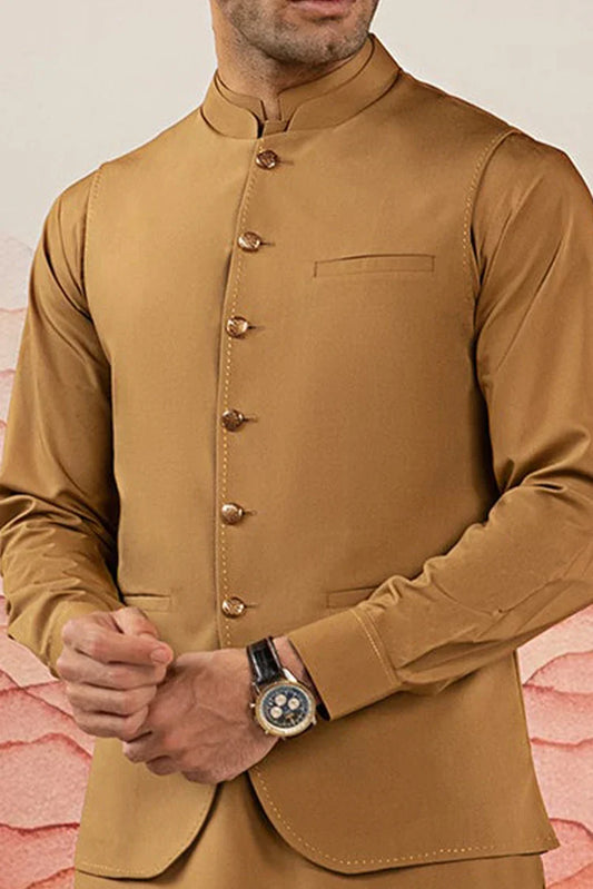Picture of Istor - Waistcoat - Glory-Camel - IST-114 - Available at Raja Sahib