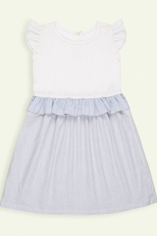 Ixample - Blue & White Striped Dress