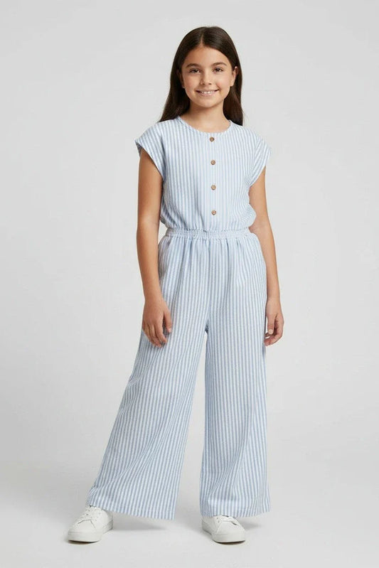 Ixample - Girls Striped Jumpsuit