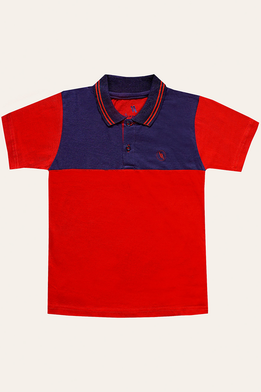 Ixample - Navy Red Fashion Polo
