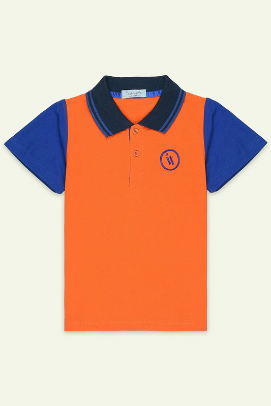 Ixample - Orange IX Embroidered Polo