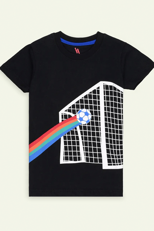 Ixample - Black Football Graphic Tshirt