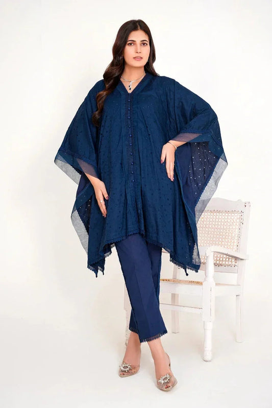 Picture of <!--ajl-->Emeralds - Embroidered Lawn Festive Pret - Indigo Blue - Available at Raja Sahib