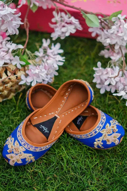 Picture of Saheliyan - Phool Collection - Indigo - Available at Raja Sahib