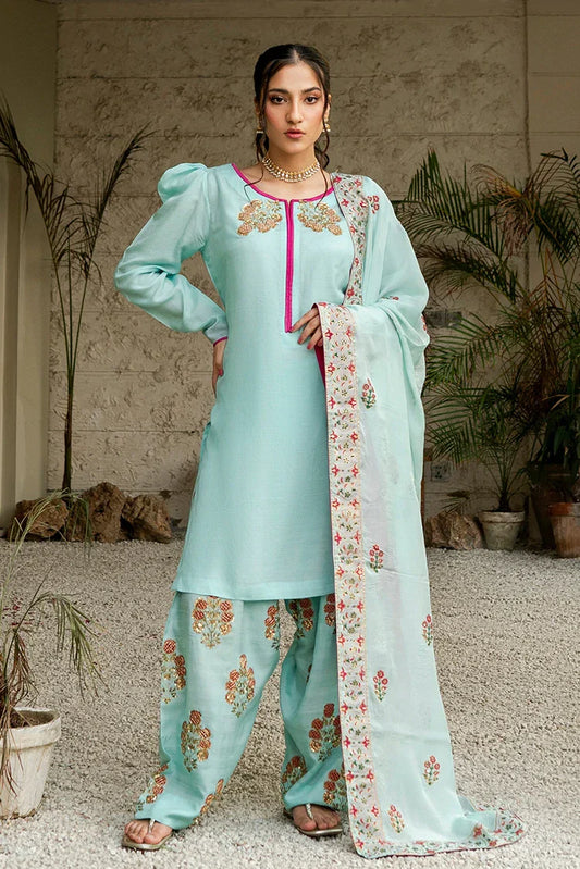 Picture of <!--du-->Emeralds - Block Printed Festive Pret - Inspiration - Available at Raja Sahib
