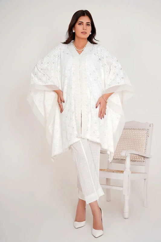 Picture of <!--ajm-->Emeralds - Embroidered Lawn Festive Pret - Ivory - Available at Raja Sahib