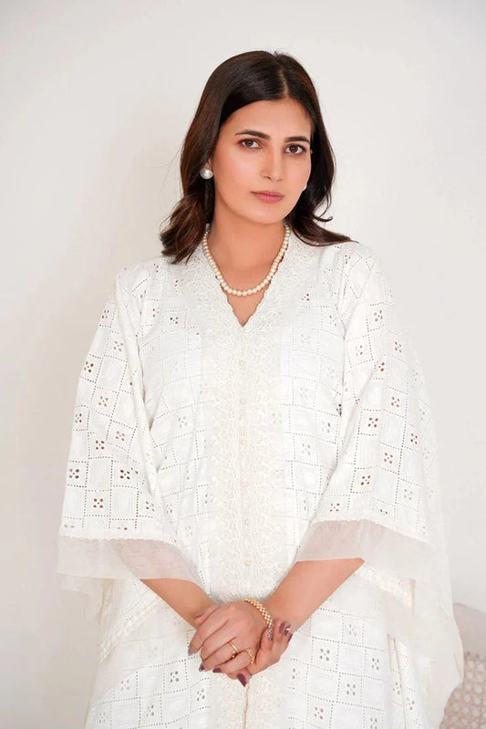 Picture of <!--ajm-->Emeralds - Embroidered Lawn Festive Pret - Ivory - Available at Raja Sahib