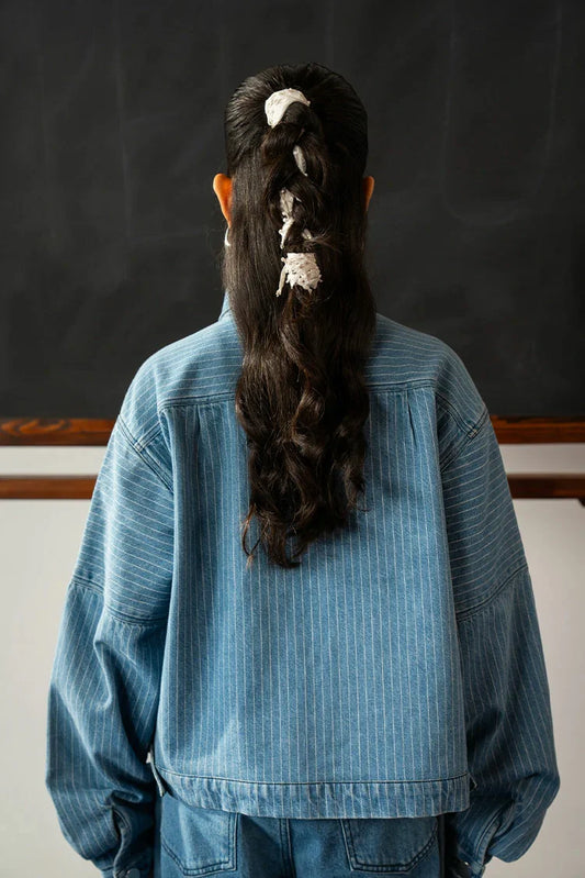 Peelu - Striped Denim Jacket