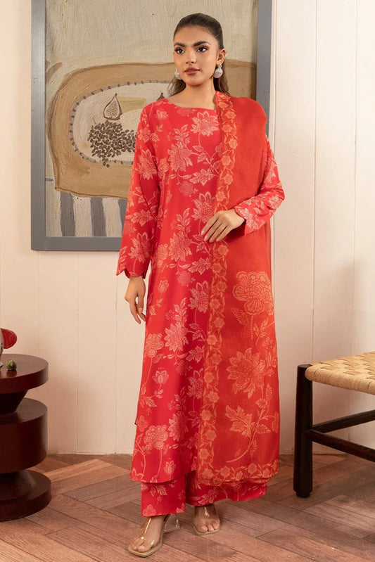 Picture of <!--bdo-->Stitch Vibes - Basic Wear Pret - 3 PC - Coral Dress - Available at Raja Sahib