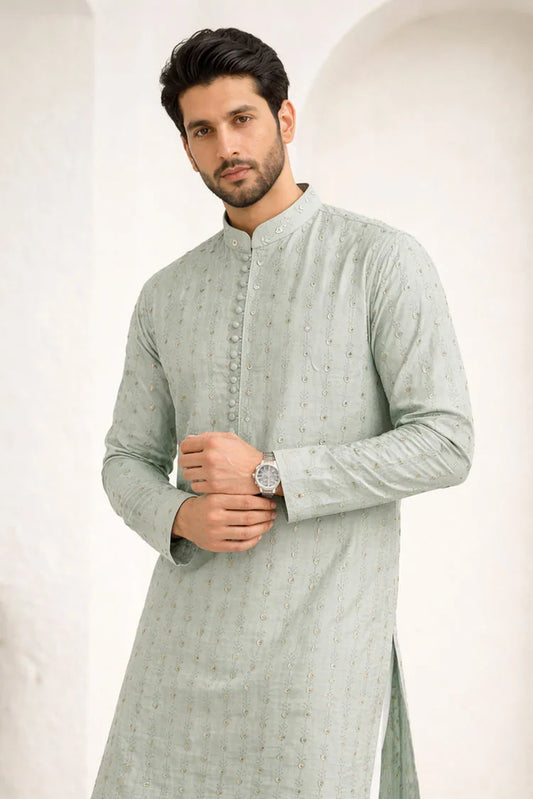 J Pardesi - Kurta Pajama - Mint Mist
