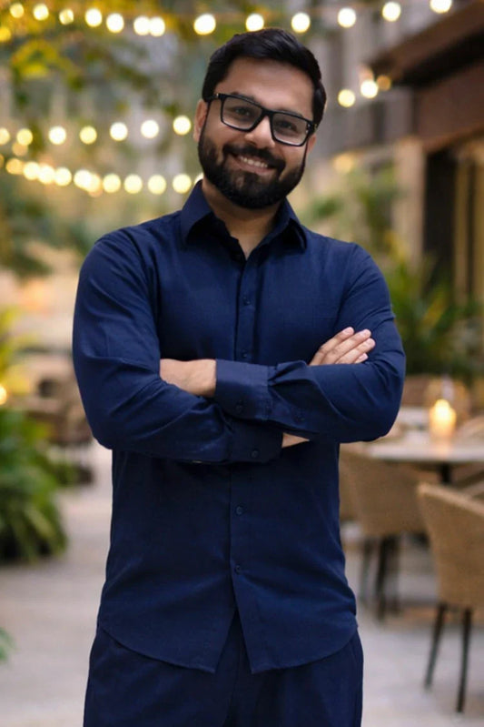 J Pardesi - Co Ord Set - Navy