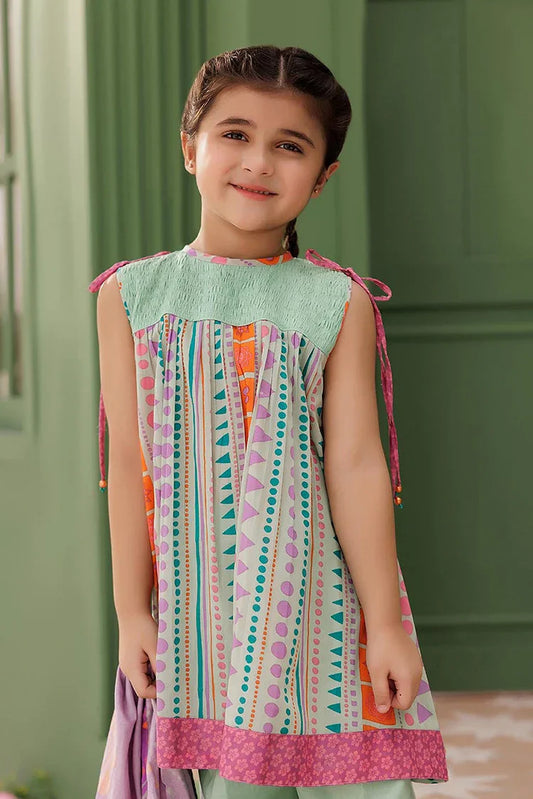 Picture of <!--ajt-->KAD-03124 | Sea Green & Multicolor | Casual 3 Piece Suit | Cotton Lawn Printed - Available at Raja Sahib