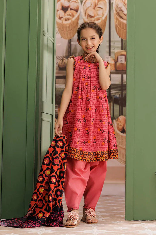 Picture of <!--ajs-->KAD-03126 | Tarbozi & Multicolor | Casual 3 Piece Suit | Cotton Lawn Printed - Available at Raja Sahib