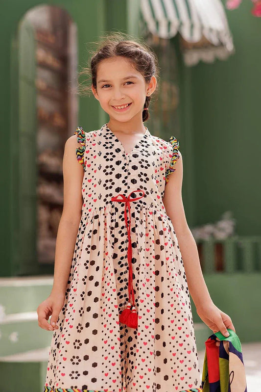 Picture of <!--ajr-->KAD-03132 | Peach & Multicolor | Casual 3 Piece Suit | Cotton Lawn Printed - Available at Raja Sahib