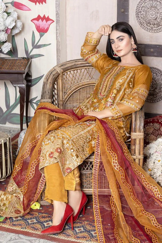 Picture of <!--ka-->Ketifa - Formals Unstitched Collection - Brilliant Gold - Available at Raja Sahib