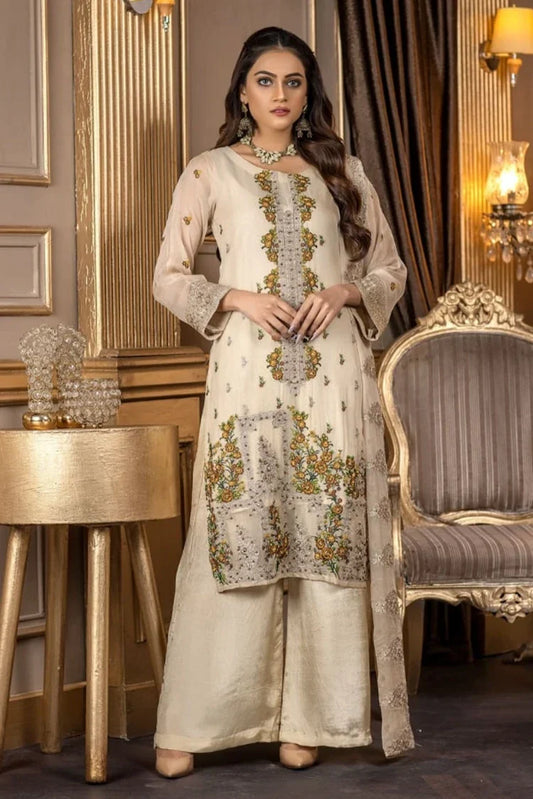 Picture of <!--bmh-->Ketifa - 3 PC Luxury Unstitched Collection - Fiests Shine - Available at Raja Sahib