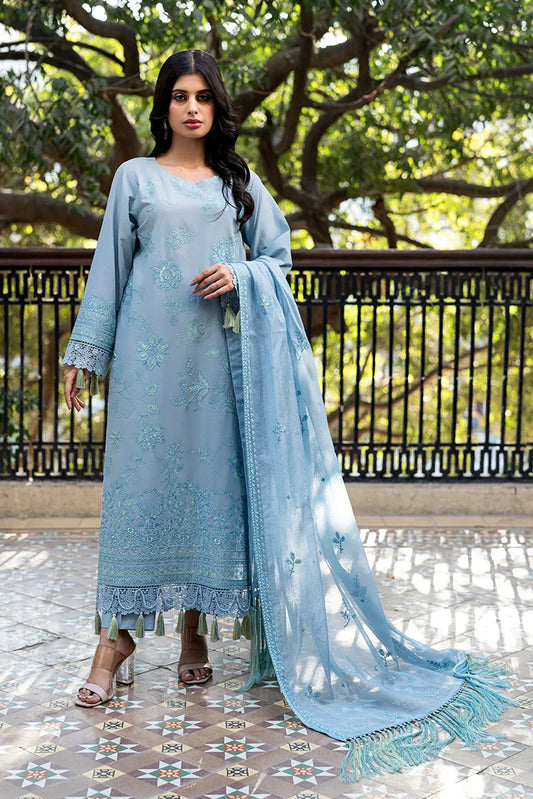 Kaanthaa - Unstitched Embroidered Suit - 3 Piece - Falak