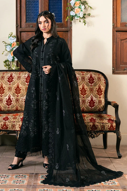 Kaanthaa - Unstitched Embroidered Suit - 3 Piece - Kaali Ghataa