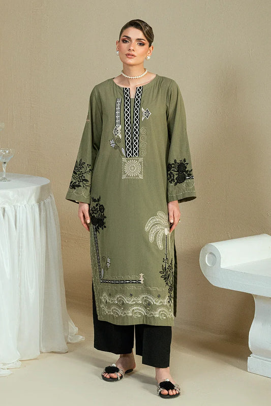 Kaanthaa - Cotton Dobby Stitched - 2 Piece - Kep-03 - Olive