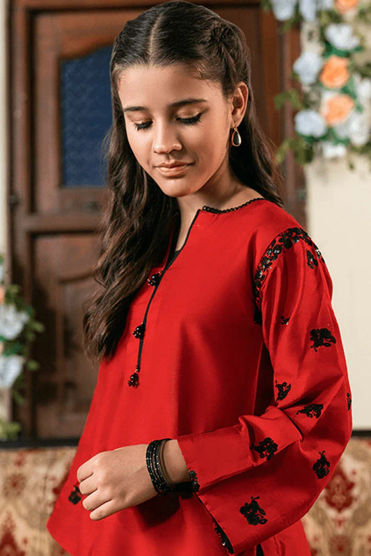 Kaanthaa - 2 Piece - Stitched - Surkhab