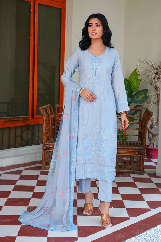 Picture of <!--ajg-->Threads & Weaves - Karandi 3 PC Embroidered Collection - KR24101 - Available at Raja Sahib