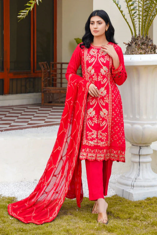 Picture of Threads & Weaves - Karandi 3 PC Embroidered Collection - KR24108 - Available at Raja Sahib