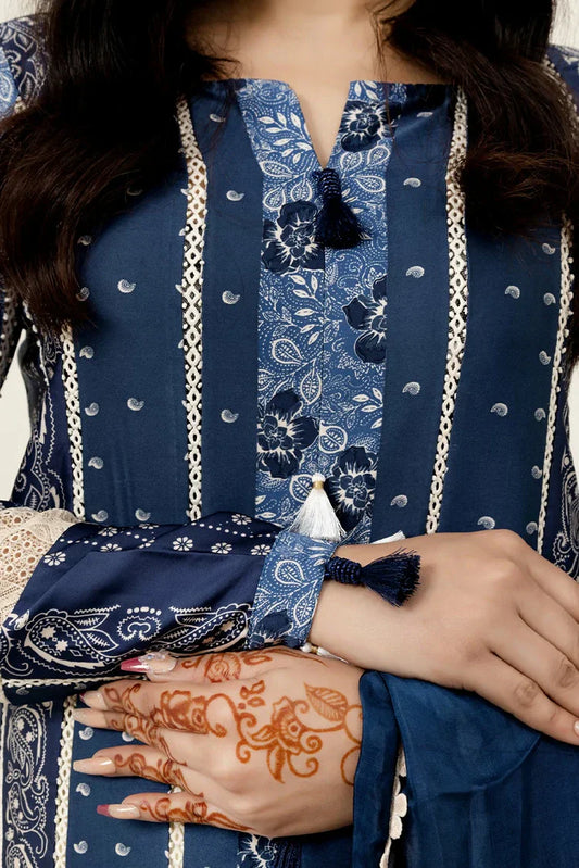 Picture of Zaib un Nisa - Lavender Luxe Pret - Bluebell - Available at Raja Sahib