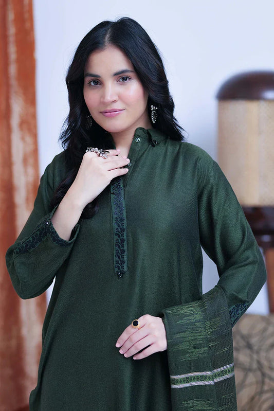 LAD-02768 | Green & Black | Casual 3 Piece Suit | Acrylic Fabric