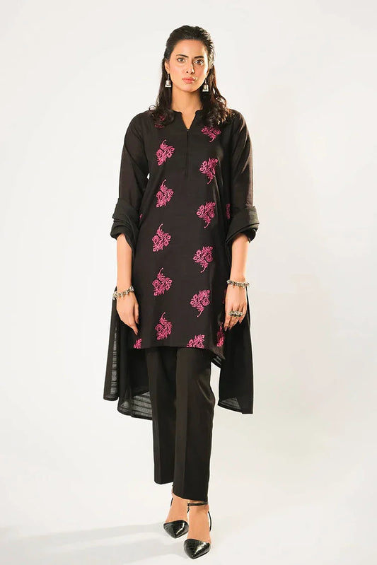 Women winter clothes | Black | Casual 3 Piece Suit | Cotton Khaddar Dyed | LAD-03176