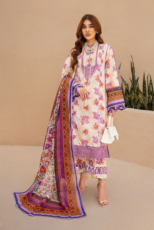 Maria Osama Khan - Raya Unstitched Collection Vol 1 - Lavender haze