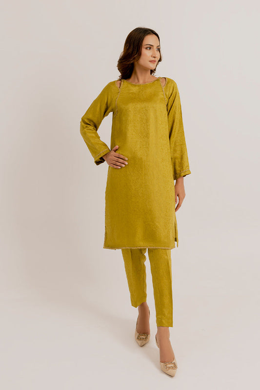 Picture of <!--ack-->The Slay Wear - Basic Stitched - Lime Luxe - Available at Raja Sahib