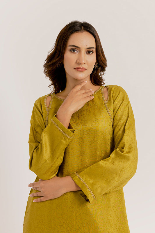 Picture of <!--ack-->The Slay Wear - Basic Stitched - Lime Luxe - Available at Raja Sahib