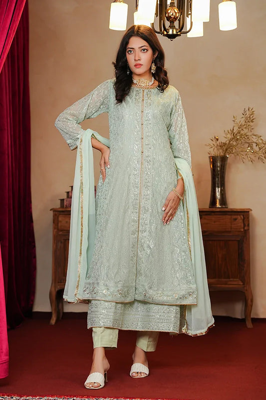 Alsiyaab - Adaa e Khaas - 3 Piece - Sana - Mint Green